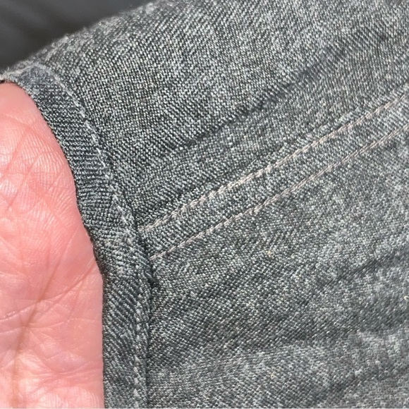 Vintage 80s-90s Henry Grethel Studio Button Down Shirt Rayon Charcoal Large 42cm - Picture 5 of 7